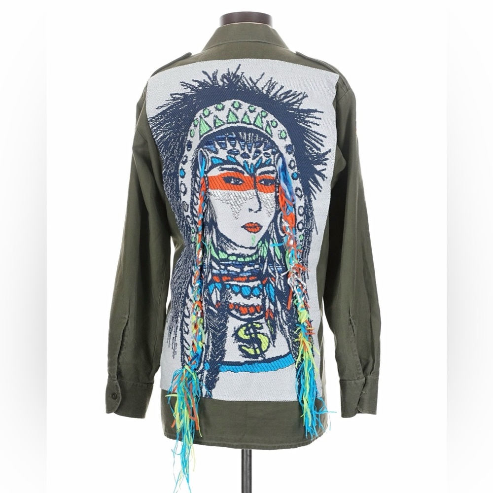 FORTE COUTURE Limited Edition Magnolia Pearl Style Boho Luxury Designer Shacket